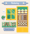 The Bakery Play Scene illustration